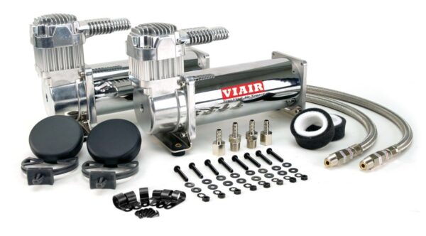 Viair 444C CHROME "Dual Pack" (2) 444C CHROME Compressors, 200psi, 100% Duty @100PSI